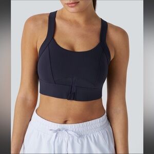 Halara Medium Support Zipper Quick Dry Workout Sports Bra NWOT Size XS